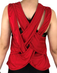 Blusa crossback color rojo