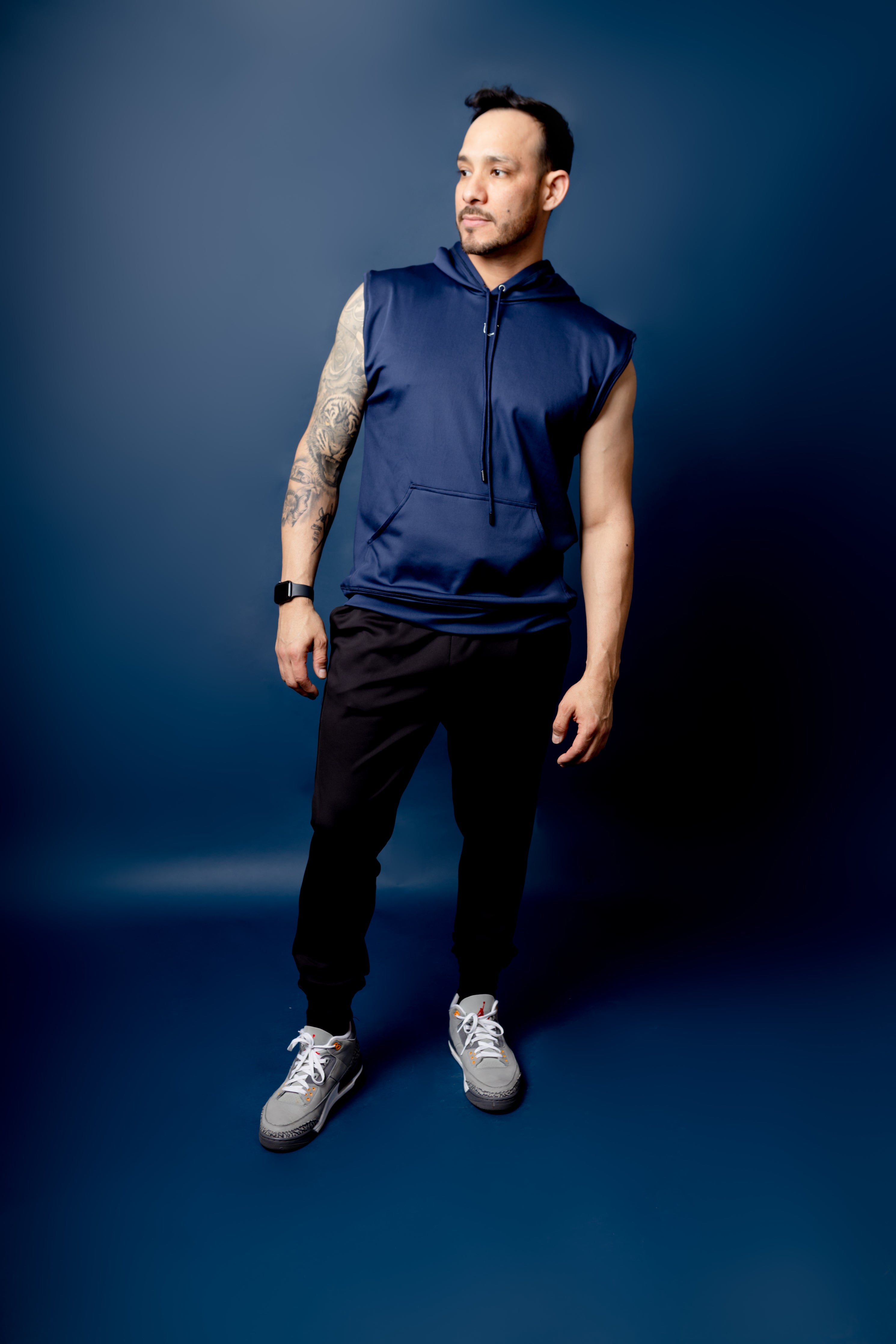 Hoodie sin mangas RULER color Azul Marino